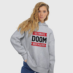 Толстовка оверсайз женская Doom Ultimate, цвет: меланж — фото 2