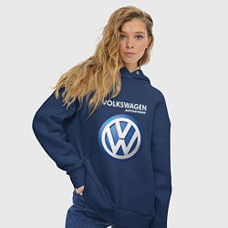 Толстовка оверсайз женская VOLKSWAGEN Autosport, цвет: тёмно-синий — фото 2
