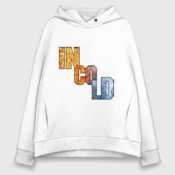 Толстовка оверсайз женская Логотип группы IN COLD, цвет: белый