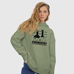 Толстовка оверсайз женская CHEMISTRY химия, цвет: авокадо — фото 2