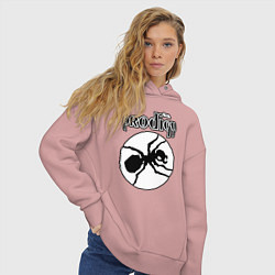Толстовка оверсайз женская The prodigy ant, цвет: пыльно-розовый — фото 2
