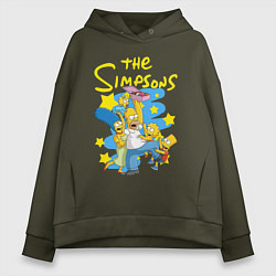 Женское худи оверсайз The SimpsonsСемейка Симпсонов