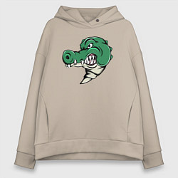 Женское худи оверсайз Злой Крокодил