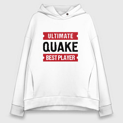 Женское худи оверсайз Quake: таблички Ultimate и Best Player