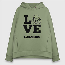 Толстовка оверсайз женская Elden Ring Love Classic, цвет: авокадо