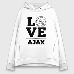 Толстовка оверсайз женская Ajax Love Классика, цвет: белый