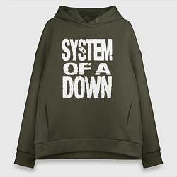 Женское худи оверсайз System of a Down логотип