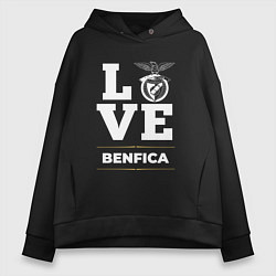 Толстовка оверсайз женская Benfica Love Classic, цвет: черный