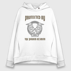 Женское худи оверсайз Protected by the power of Odin