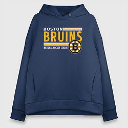 Толстовка оверсайз женская NHL Boston Bruins Team, цвет: тёмно-синий