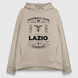 Толстовка оверсайз женская Lazio: Football Club Number 1 Legendary, цвет: миндальный