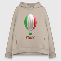 Женское худи оверсайз 3d aerostat Italy flag