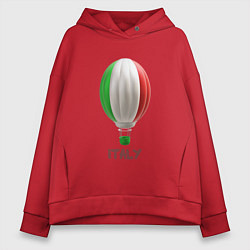 Женское худи оверсайз 3d aerostat Italy flag