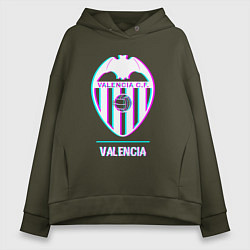 Женское худи оверсайз Valencia FC в стиле Glitch