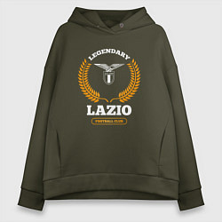 Женское худи оверсайз Лого Lazio и надпись Legendary Football Club