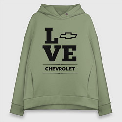 Толстовка оверсайз женская Chevrolet Love Classic, цвет: авокадо