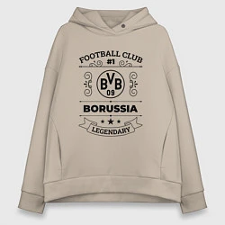 Толстовка оверсайз женская Borussia: Football Club Number 1 Legendary, цвет: миндальный