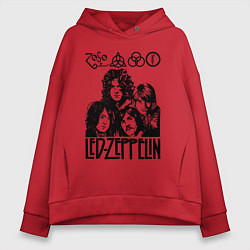 Женское худи оверсайз Led Zeppelin Black
