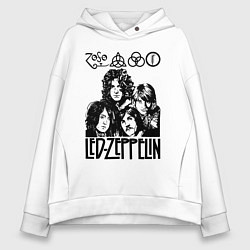 Женское худи оверсайз Led Zeppelin Black