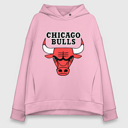 Толстовка оверсайз женская Chicago Bulls, цвет: светло-розовый