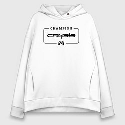 Женское худи оверсайз Crysis Gaming Champion: рамка с лого и джойстиком