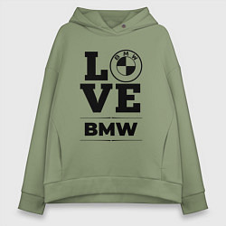 Женское худи оверсайз BMW love classic