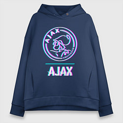Женское худи оверсайз Ajax FC в стиле glitch
