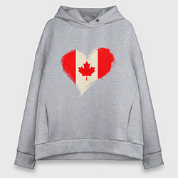 Женское худи оверсайз Сердце - Канада