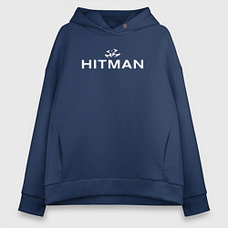 Женское худи оверсайз Hitman - лого