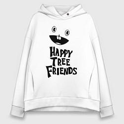 Женское худи оверсайз Happy Three Friends - LOGO