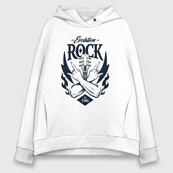 Толстовка оверсайз женская Rock evolution, цвет: белый
