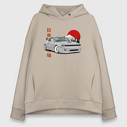 Толстовка оверсайз женская Celica gt-four st183 JDM, цвет: миндальный