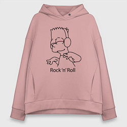 Женское худи оверсайз Bart Simpson - Rock n Roll