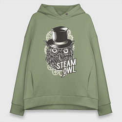 Толстовка оверсайз женская Steam owl, цвет: авокадо