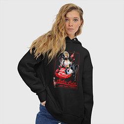 Толстовка оверсайз женская Nuka - cola girl, цвет: черный — фото 2