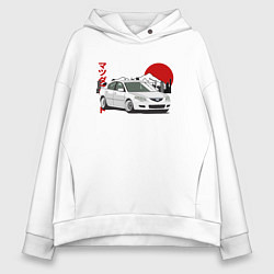 Женское худи оверсайз Mazda 3 bk JDM Retro