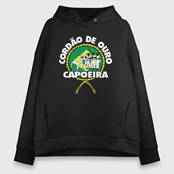Женское худи оверсайз Capoeira - Cordao de ouro flag of Brazil