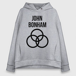 Женское худи оверсайз John Bonham - Led Zeppelin - legend
