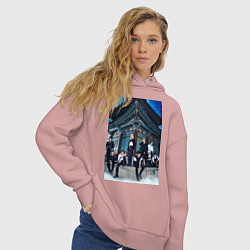 Толстовка оверсайз женская Stray Kids Thunderous, цвет: пыльно-розовый — фото 2
