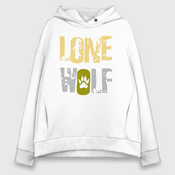 Женское худи оверсайз Lone Wolf - одинокий волк