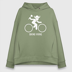 Женское худи оверсайз Велосипед - Викинг