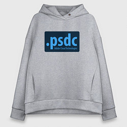 Толстовка оверсайз женская Adobe Cloud Technologies PSDC - Полный Пипец, цвет: меланж