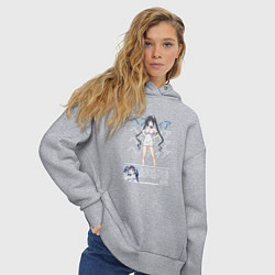 Толстовка оверсайз женская Гестия арт, цвет: меланж — фото 2