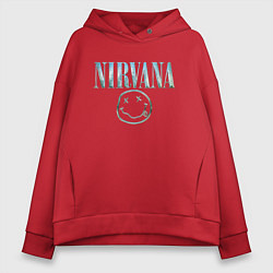 Женское худи оверсайз Nirvana - смайлик