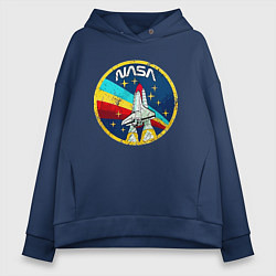 Женское худи оверсайз NASA - emblem - USA