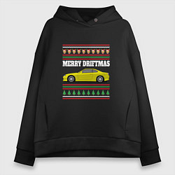 Женское худи оверсайз Merry Driftmas Nissan Silvia S15 Ugly Sweater