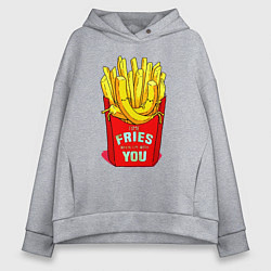 Женское худи оверсайз Time fries when Im with you