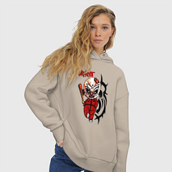 Толстовка оверсайз женская Slipknot fan, цвет: миндальный — фото 2