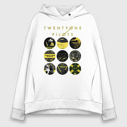 Женское худи оверсайз Twenty One Pilots коллаж