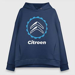 Толстовка оверсайз женская Citroen в стиле Top Gear, цвет: тёмно-синий